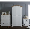 Thema Wooden Trio Bedroom Furniture Set In White