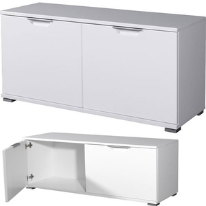 Trento Storage Cabinet In White High Gloss With 2 Doors