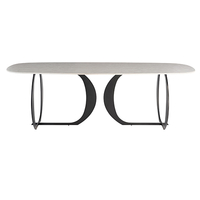 tristan sintered stone dining table rectangular in grey