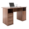 tunisia wooden computer table in walnut effect with 3 drawers
