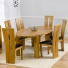 Turin Oval Solid Oak Dining Table + 6 Arizona Chairs