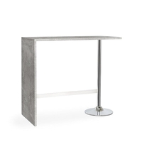Tuscon Bar Table In Concrete Effect With Chrome Legs