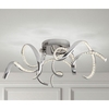 twirls led ceiling light in chrome with clear crystal decoration
