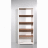 Update White and Walnut 5 Tier Shelving Unit