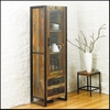 Urban Chic Alcove Display Cabinet With Cupboard And 2 Drawer