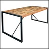 Urban Chic Contemporary Dining Table With Steel Outer Frame