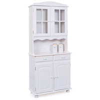 Valencia Display Cabinet In White Pine With 4 Doors And 2 Drawer