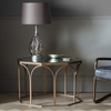 Valentina Mirrored Glass Coffee Table With Metal Frame