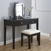Valerio Wooden Dressing Table Set In Black