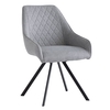 valko fabric dining chair swivel in silver grey