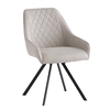 valko fabric dining chair swivel in stone