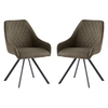 valko olive fabric dining chairs swivel in pair