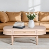 venice cane and mango wood coffee table 1 drawer in natural