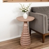 venice cane and mango wood side table in natural