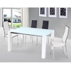 Venture Frost Glass/ High Gloss Legs Dining Table Set