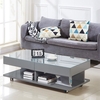 verona extending high gloss coffee table with storage in grey