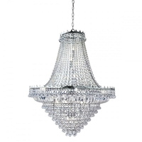 versailles chrome 19 light chandelier trimmed with crystal