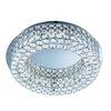 vesta ceiling flush in chrome with crystal buttons