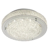 vesta led flush light in chrome with crystal centre decor