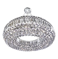 vesuvius chrome ten light chandelier with clear crystal coffin d