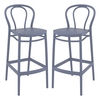 victor grey polypropylene with glass fiber bar chairs in pair