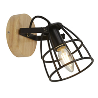 vision wall light round in matt black