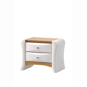 Washington 2 Drawer Bedside Table Night Stand in Faux Leather