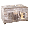 Watford Faux Leather Storage Ottoman In Love Print