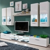 Westfield Living Room Set In White And Gloss Fronts With LED