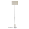 westico cream fabric shade floor lamp with chrome base