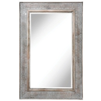 Worthing Wall Mirror Rectangular In Silver And Blue