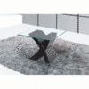 Xanti Lamp Table In Wenge,  Glass Side Tables