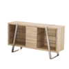 Zest Sideboard In Oak With 3 Drawers And Glass Shelves