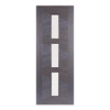 Zeus Glazed 1981mm x 762mm Internal Door In Ash Grey