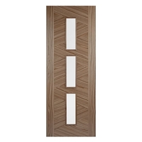 Zeus Glazed 1981mm x 838mm Internal Door In Walnut