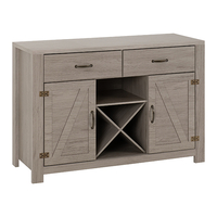 Zino Wooden Sideboard With 2 Doors 2 Drawers In Grey Wood Grain