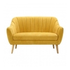 Zurichy 2 Seater Fabric Sofa In Yellow