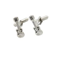 1 Pair Beautiful Guitar Shape Cufflinkss Cf444