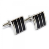1 Pair Black Beautiful Fashionable Enamel Cufflinks