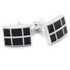 1 Pair Black Beautiful Fashionable Rectangle Cufflinks