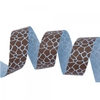 1 Yard 7/8 Blue Deer Stripe Grosgrain Ribbon