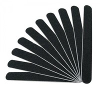 10 Professional Nail File Slim Buffing Sandpaper Black