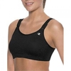 2 Champion Style 1691 Power sleek Wire Free Sports Bras Black Grey 36C