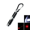 2 in 1 5mW 650nm Red Laser LED Flashlight Keychain Black (3*LR44)