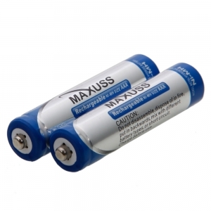 2 Pcs MAXUSS 1.2V 1250mA Ni-MH Rechargeable AAA Batteries