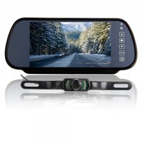 2.4G Wireless Car Licence Plate Frame Rear View Camera and 7 TFT Color Monitor