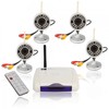 2.4GHz 4CH USB Remote Controller Receiver Kit with 4 Wireless Cameras