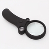 2.5x/25x/55x 12mm 20mm 65mm Handle Portable Magnifier with Bright LEDs Black