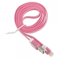 2M Flat Style USB Data & Charging Cable for iPhone 5/iPad Mini/4/iTouch 5 Pink