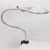 2X 130MM 5X 22MM LCD Clip/holding-screw Top-tight metal Hose Magnifier Magnifying Glass Silver + Black